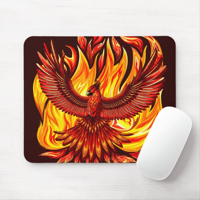Phoenix mythological immortal Creature Mouse Mat (With Mouse)
