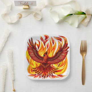Phoenix mythological immortal Creature Paper Plate