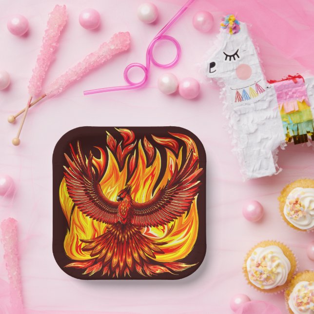 Phoenix mythological immortal Creature Paper Plate (Party)