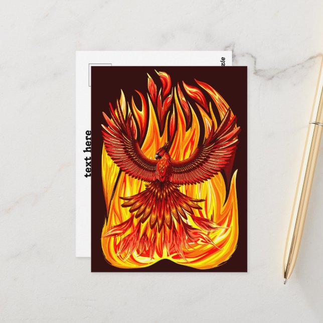 Phoenix mythological immortal Creature Postcard (Front/Back In Situ)