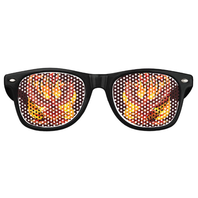 Phoenix mythological immortal Creature Retro Sunglasses (Front)