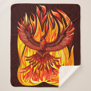Phoenix mythological immortal Creature Sherpa Blanket