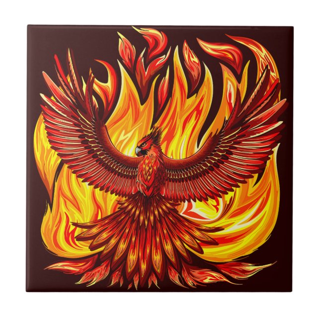 Phoenix mythological immortal Creature Tile (Front)