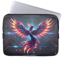 Phoenix Neon Laptop Sleeve – Futuristic