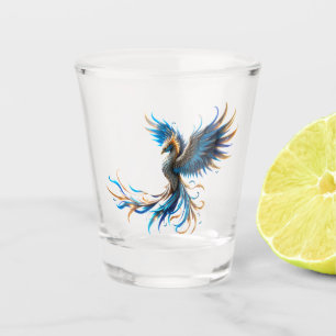 Phoenix of the Sapphire Dawn  Shot Glass