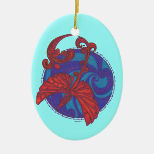 Phoenix Over Water Ornaments