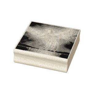 Phoenix Over Water Rubber Stamp