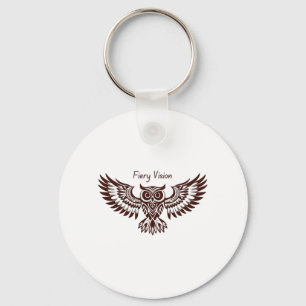 Phoenix Owl – Fiery Vision Key Ring
