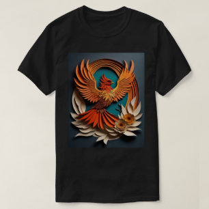 Phoenix Paper Art Design T-shirt 