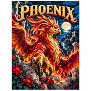 Phoenix, Paper Cut Monster Postcard