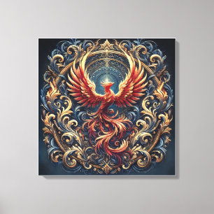 Phoenix Rebirth: A Timeless Masterpiece Canvas  Print