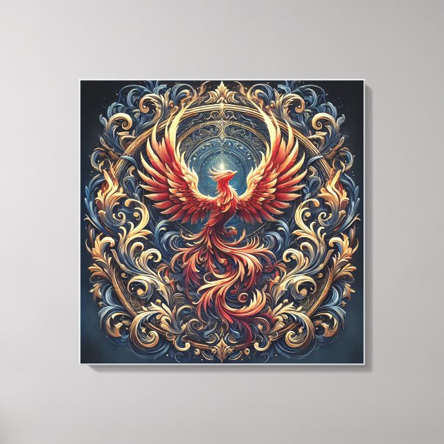 Phoenix Rebirth: A Timeless Masterpiece Canvas  Print (Front)
