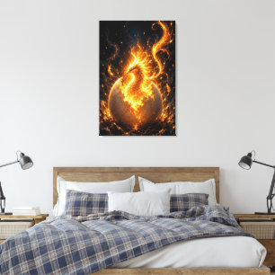 Phoenix Reborn from the Eternal Flame Canvas Print