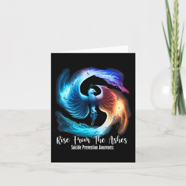 Phoenix Rise From The Ashes Suicide Prevention Awa Card (Front)