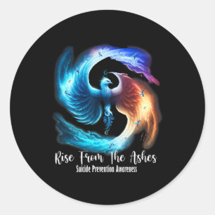 Phoenix Rise From The Ashes Suicide Prevention Awa Classic Round Sticker