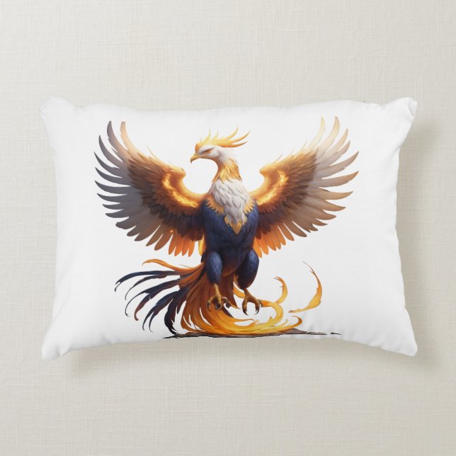Phoenix Rise Hoodie 🔥 Mythical Fire Bird Sweatshi Decorative Cushion (Front)