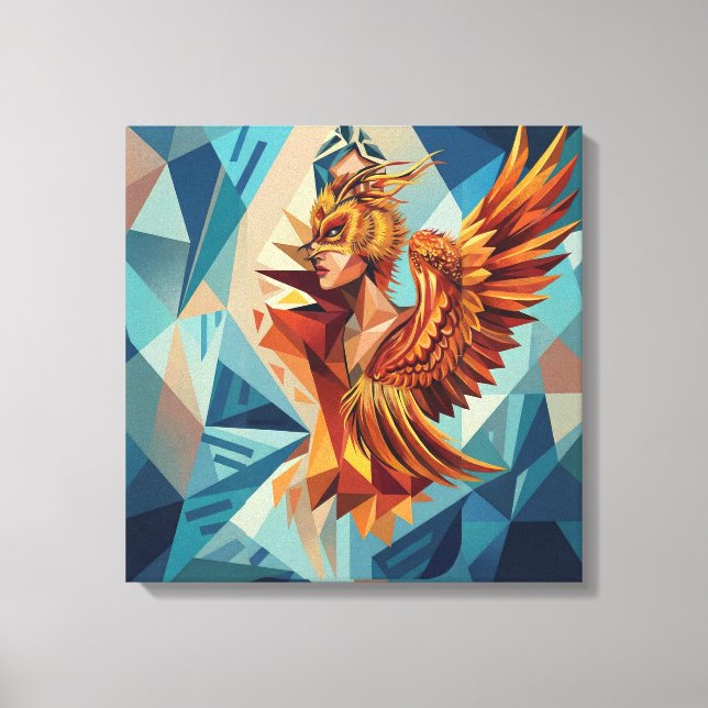 Phoenix Rise – Modern Stretched Canvas Wall Art (Front)