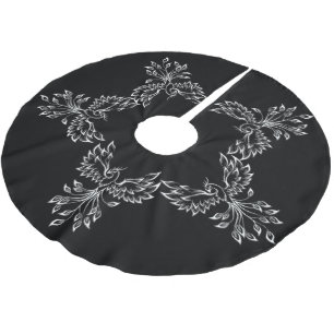 Phoenix Rises on Black Brushed Polyester Tree Skirt