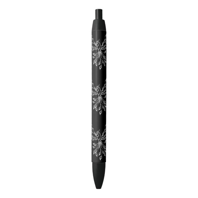 Phoenix Rises on Black Ink Pen (Front Vertical)