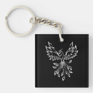 Phoenix Rises on Black Key Ring