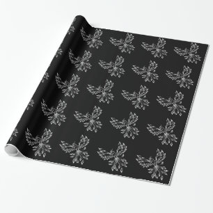 Phoenix Rises on Black Wrapping Paper