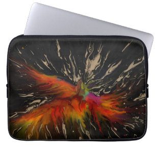 Phoenix Rising – Abstract Fire Explosion Art Laptop Sleeve