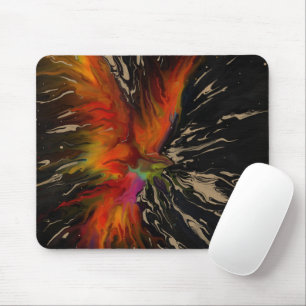 Phoenix Rising – Abstract Fire Explosion Art Mouse Mat