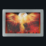 Phoenix Rising Belt Buckle<br><div class="desc">A belt buckle featuring a phoenix rising from the ashes.</div>