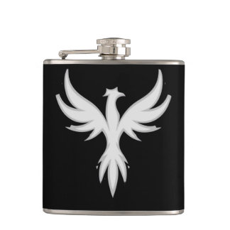 Phoenix Rising Black Flask