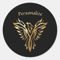 Phoenix Rising Black & Gold Elegant
