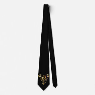 Phoenix Rising Black & Gold Elegant Tie