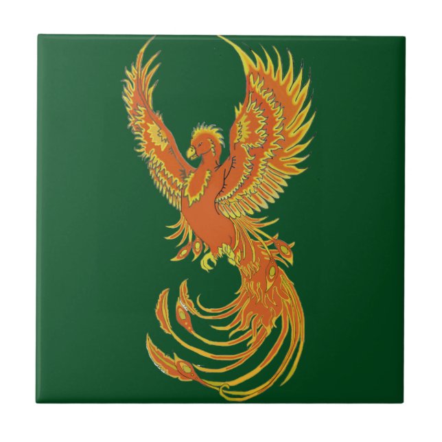 Phoenix Rising Ceramic Tile (Front)