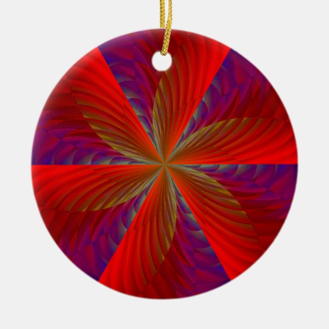 Phoenix Rising Ceramic Tree Decoration (Front)