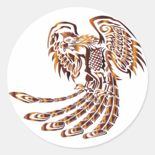 Phoenix Rising Classic Round Sticker