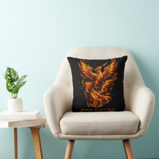 Phoenix Rising Endure Ignite Rise Fantasy Bird Cushion