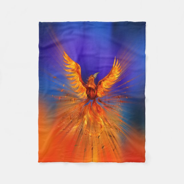 Phoenix Rising Fleece Blanket (Front)