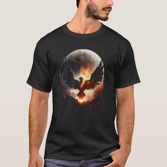 Phoenix Rising From Ashes Resurrectio Rebirth New  T-Shirt (Front)