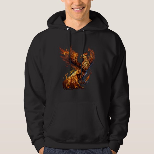 Phoenix Rising From Ashes Resurrection Rebirth New Hoodie (Front)