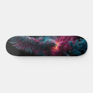 Phoenix Rising in an Explosion of Vivid Colors Skateboard