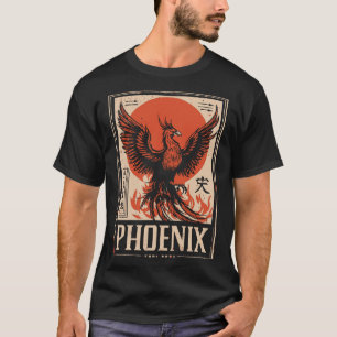Phoenix Rising Japanese Red Sun Mythical Rebirth T-Shirt