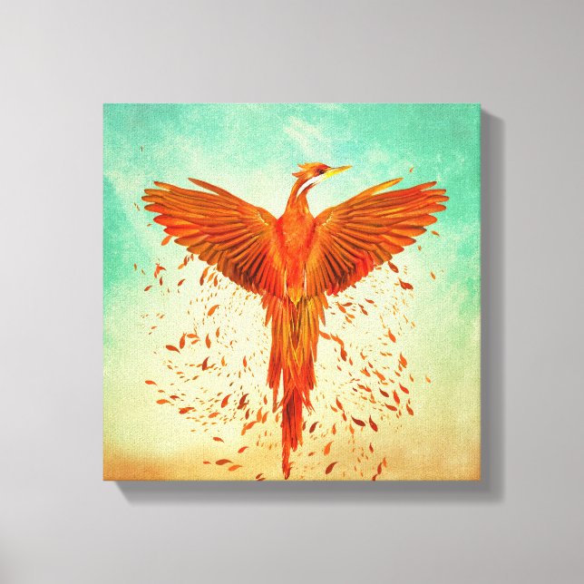 Phoenix Rising -Mixed media Canvas Print (Front)