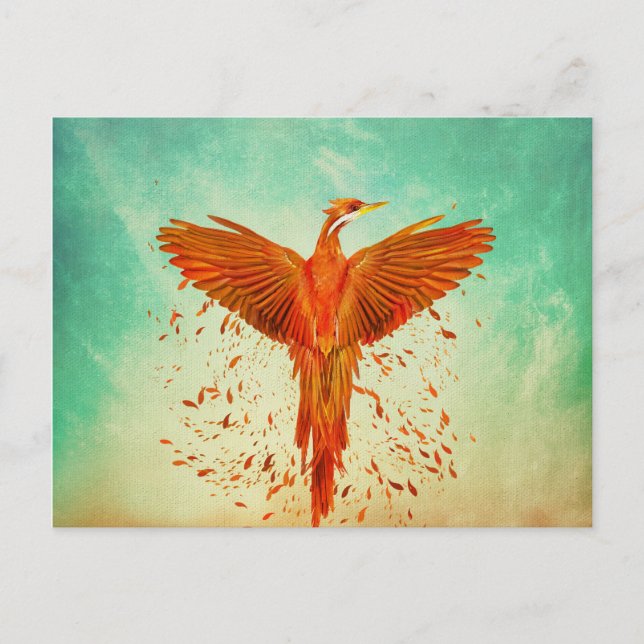 Phoenix Rising -Mixed media Holiday Postcard (Front)