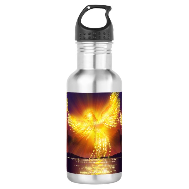 Phoenix Rising Over Water 532 Ml Water Bottle (Front)