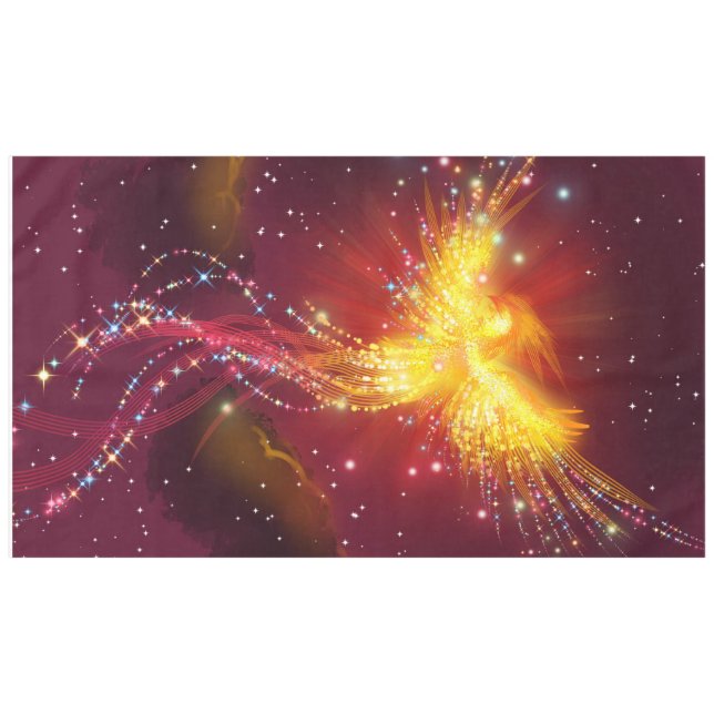 Phoenix Rising(Purple) Tablecloth (Front (Horizontal))