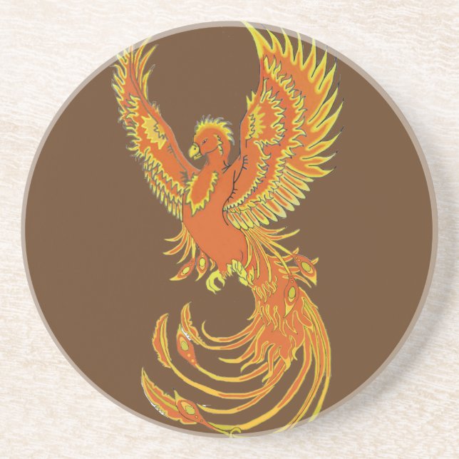 Phoenix Rising Sandstone Coaster (Front)
