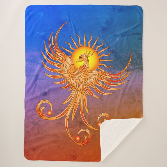 Phoenix Rising Sherpa Blanket (Front)