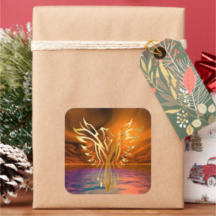 Phoenix Rising Square Sticker