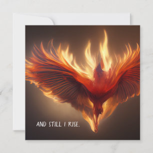Phoenix Rising Support Inspiring Strength Card