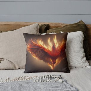 Phoenix Rising Support Inspiring Strength Cushion
