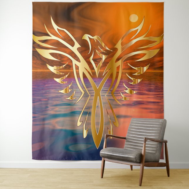 Phoenix Rising Tapestry (In Situ)